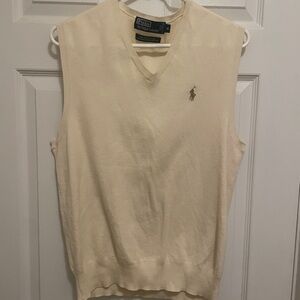 Ralph Lauren Cream V-Neck Sweater Vest